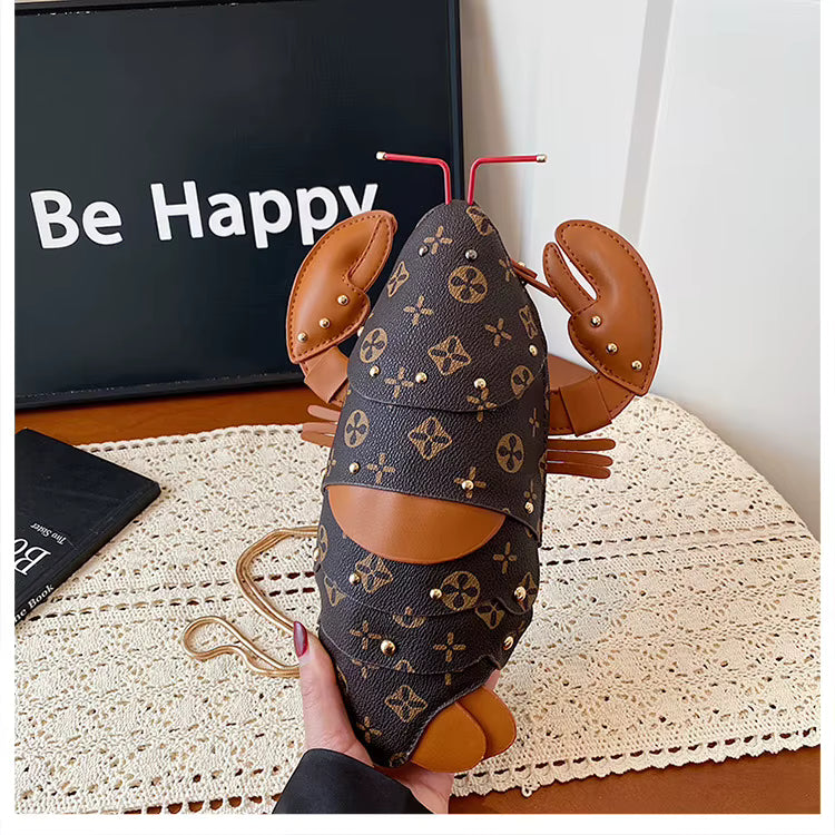 Printed Lobster Crossbody Bag for Women | Cute Chain Shoulder Purse