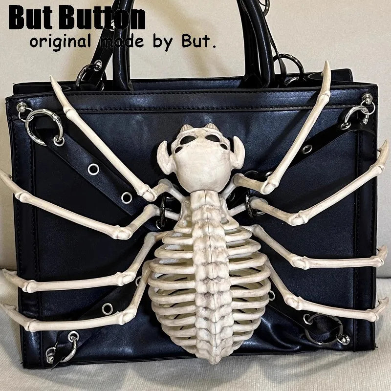 Gothic Spike Shoulder Bag | Y2K Punk Half Moon Handbag