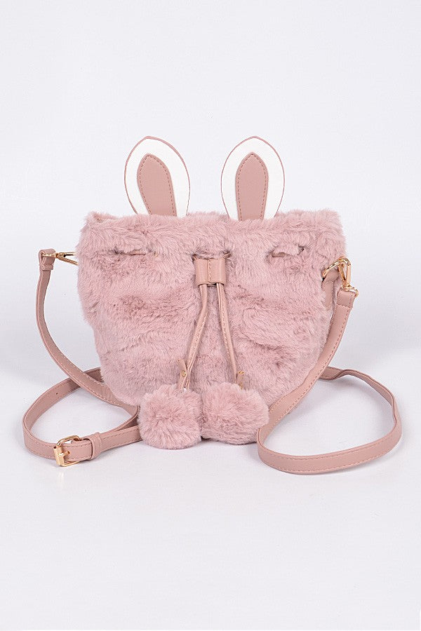 Faux Fur Bunny Clutch Handbag