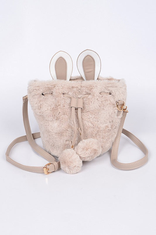 Faux Fur Bunny Clutch Handbag