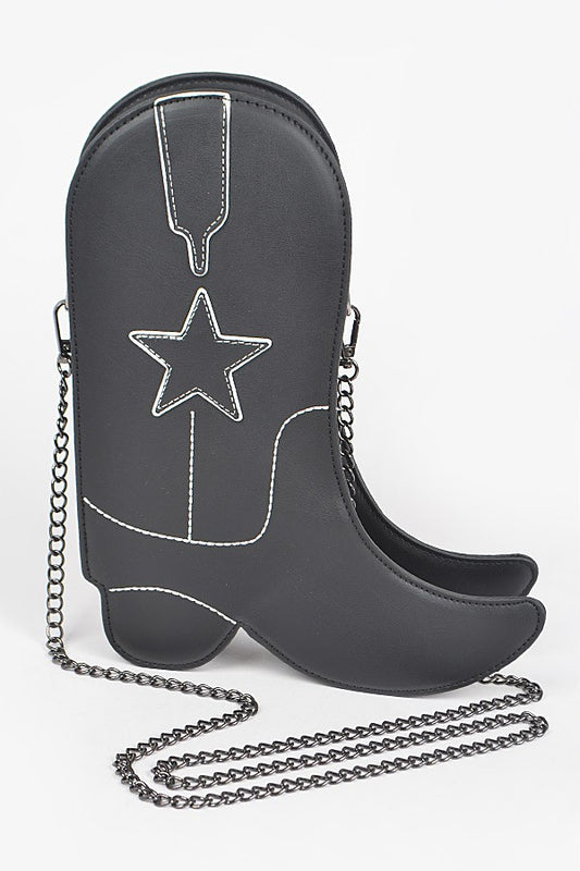Cowboy Boots Crossbody Chain Bag