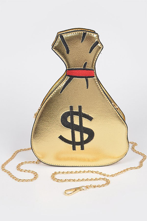 Money Bag Shiny Clutch