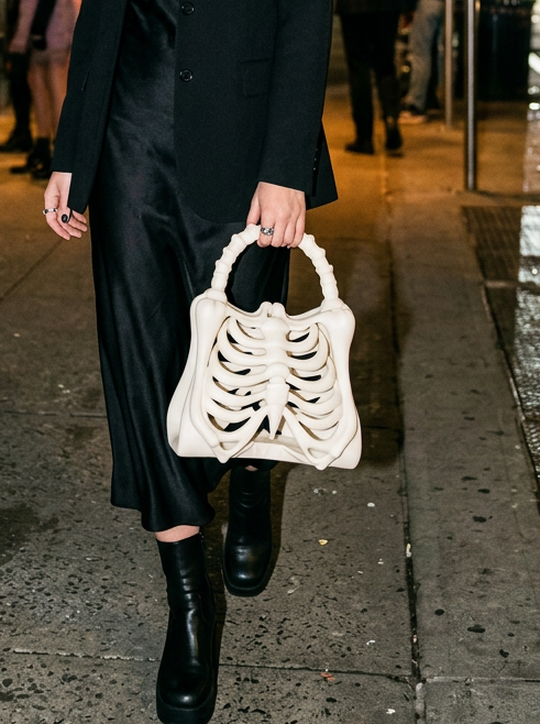 Skeleton Rib Cage Halloween Bag