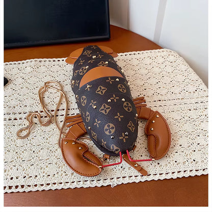 Printed Lobster Crossbody Bag for Women | Cute Chain Shoulder Purse
