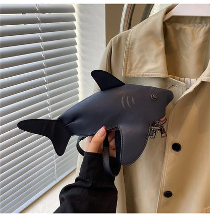 Cute Shark Crossbody Bag for Women | Unique Mini Shoulder Purse