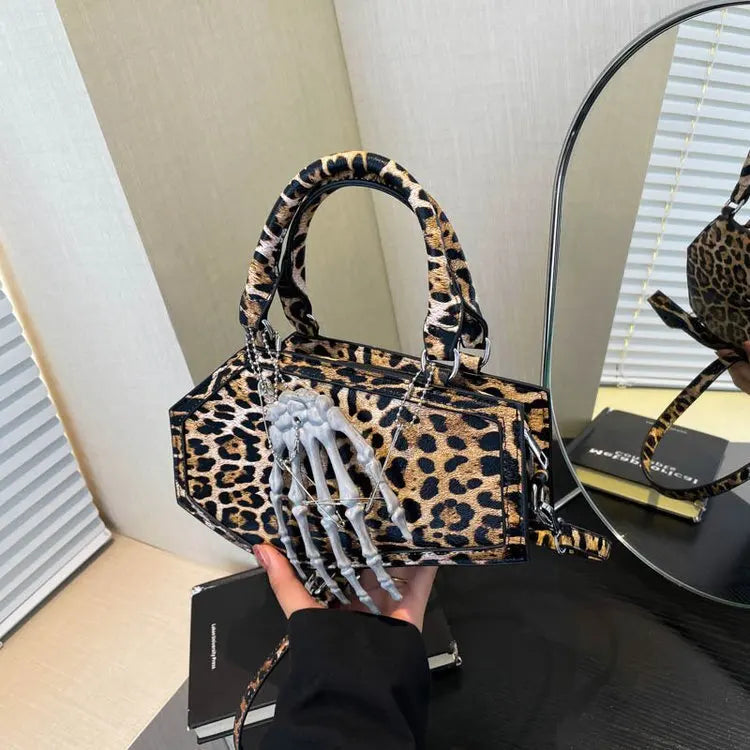 Gothic Coffin Handbag with Skeleton Hand | Alternative Shoulder Bag