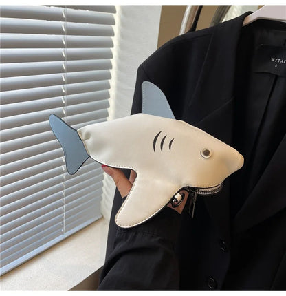 Cute Shark Crossbody Bag for Women | Unique Mini Shoulder Purse