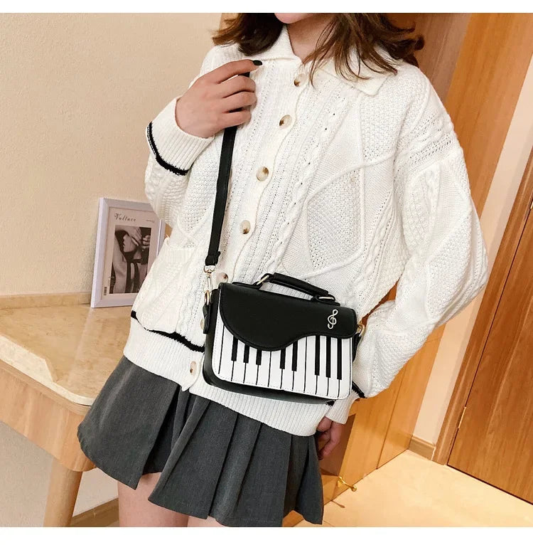 Women's Shoulder Bag Korean Piano Design Women Shoulder Bags PU Leather Messenger Bag Handbag Fashion Corssbody Bag