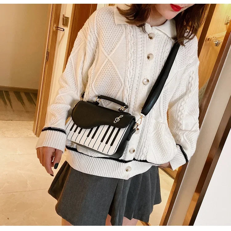 Women's Shoulder Bag Korean Piano Design Women Shoulder Bags PU Leather Messenger Bag Handbag Fashion Corssbody Bag