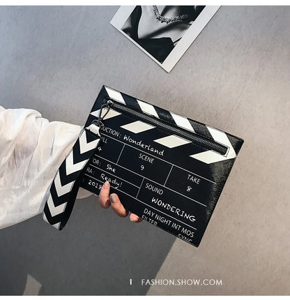 Movie Clapperboard Crossbody Bag | Cute PU Leather Clutch Purse
