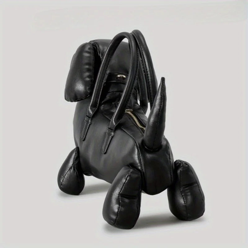 Women's Fashion Creative Design Cute Dachshund Handbag PU Soft Leather Shoulder Messenger Bag