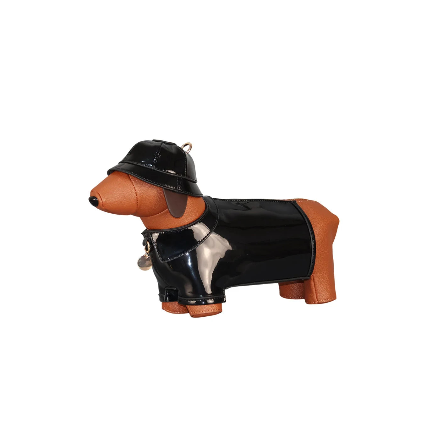 Women's Cute Dog-Shaped Leather Crossbody Bag, Designer Shoulder Purse, Evening & Party Handbag