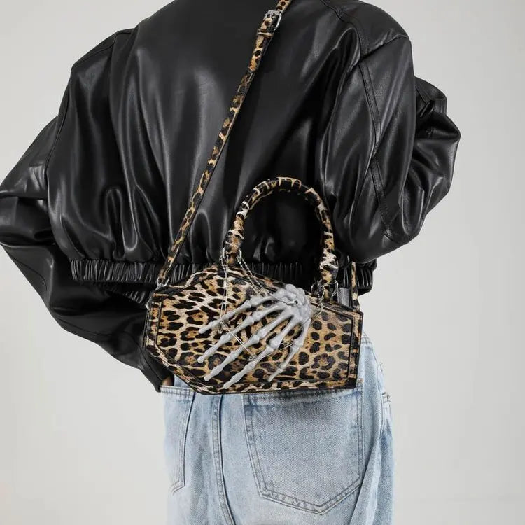 Gothic Coffin Handbag with Skeleton Hand | Alternative Shoulder Bag