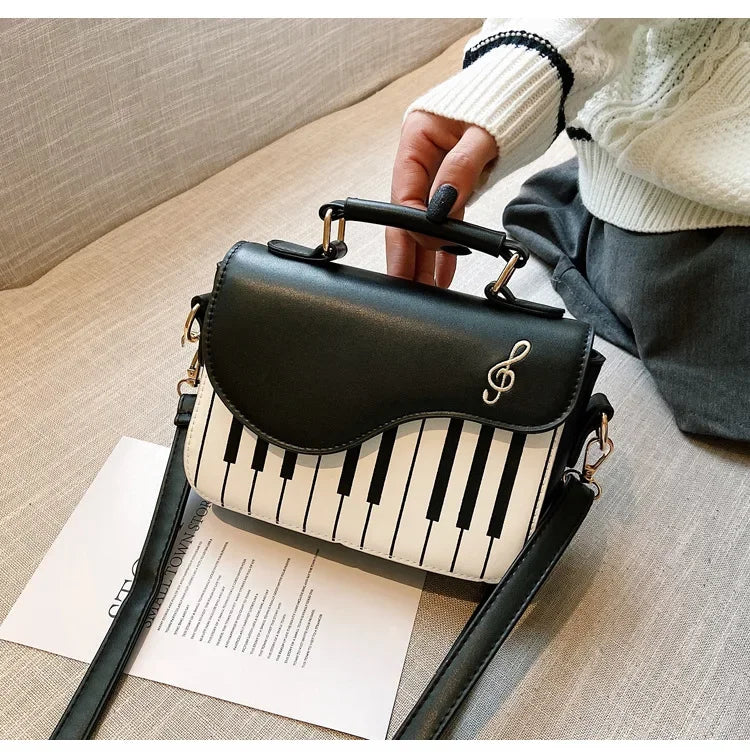 Women's Shoulder Bag Korean Piano Design Women Shoulder Bags PU Leather Messenger Bag Handbag Fashion Corssbody Bag