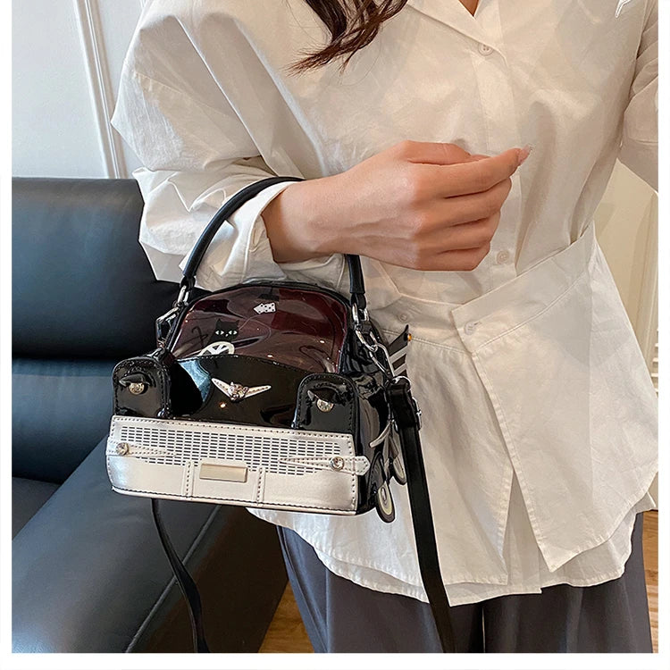 Fashion Creative PU Square Shoulder & Crossbody Bags for Women 2026 Hot SaleLarge Capacity Retro Design Personality Handbags