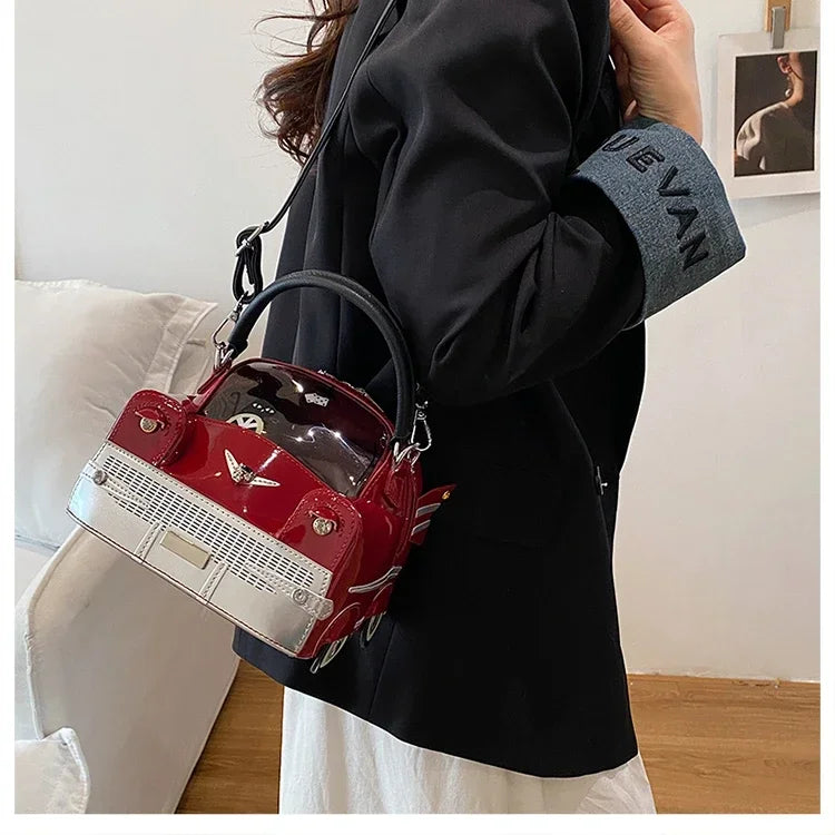 Fashion Creative PU Square Shoulder & Crossbody Bags for Women 2026 Hot SaleLarge Capacity Retro Design Personality Handbags