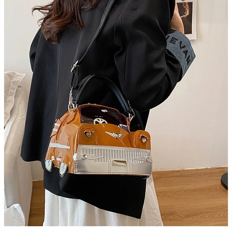 Fashion Creative PU Square Shoulder & Crossbody Bags for Women 2026 Hot SaleLarge Capacity Retro Design Personality Handbags