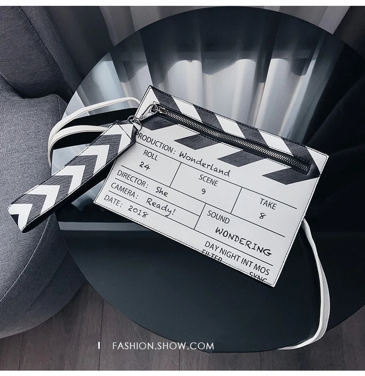 Movie Clapperboard Crossbody Bag | Cute PU Leather Clutch Purse