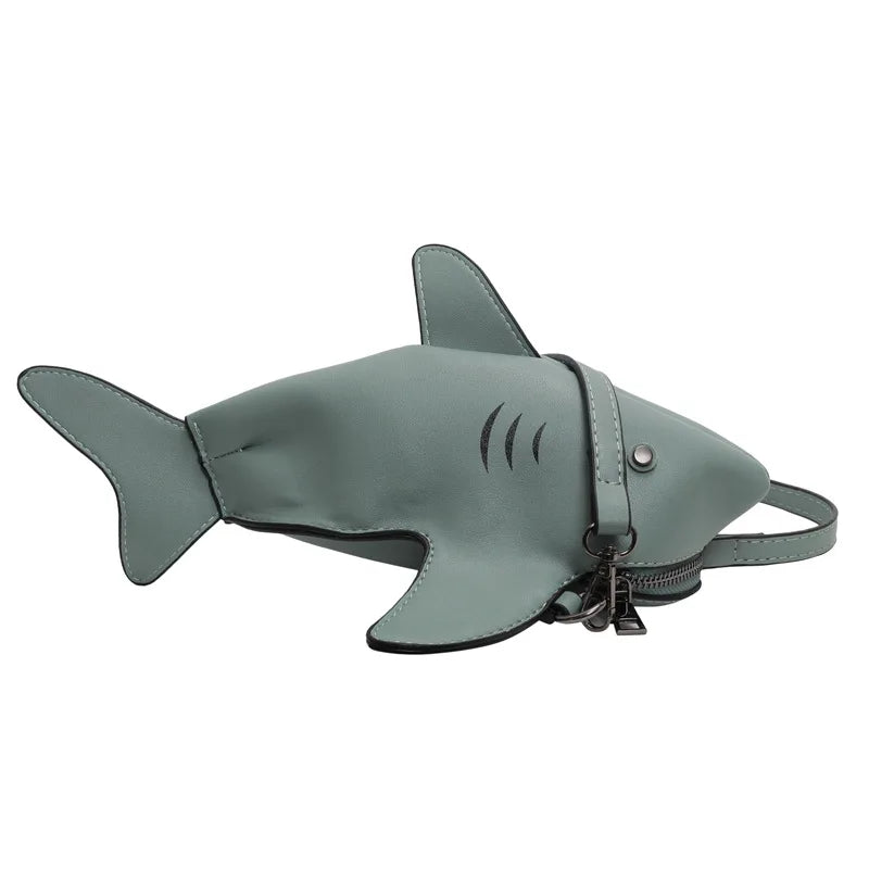 Cute Shark Crossbody Bag for Women | Unique Mini Shoulder Purse