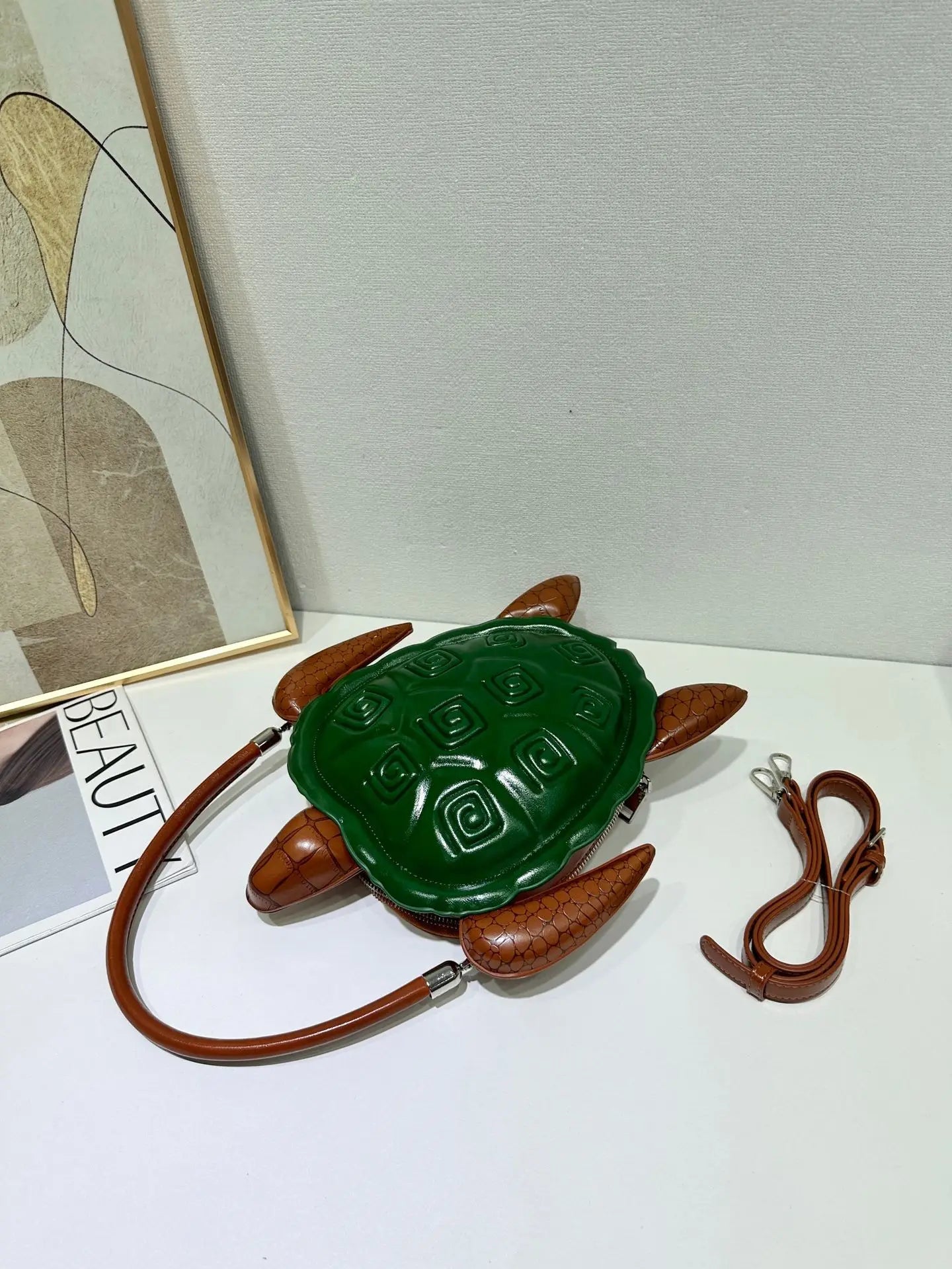 2025 Autumn/Winter New Fashion, Creative, Cute and Funny Turtle Bag, Women's Handbag, Single-Shoulder Crossbody Bag