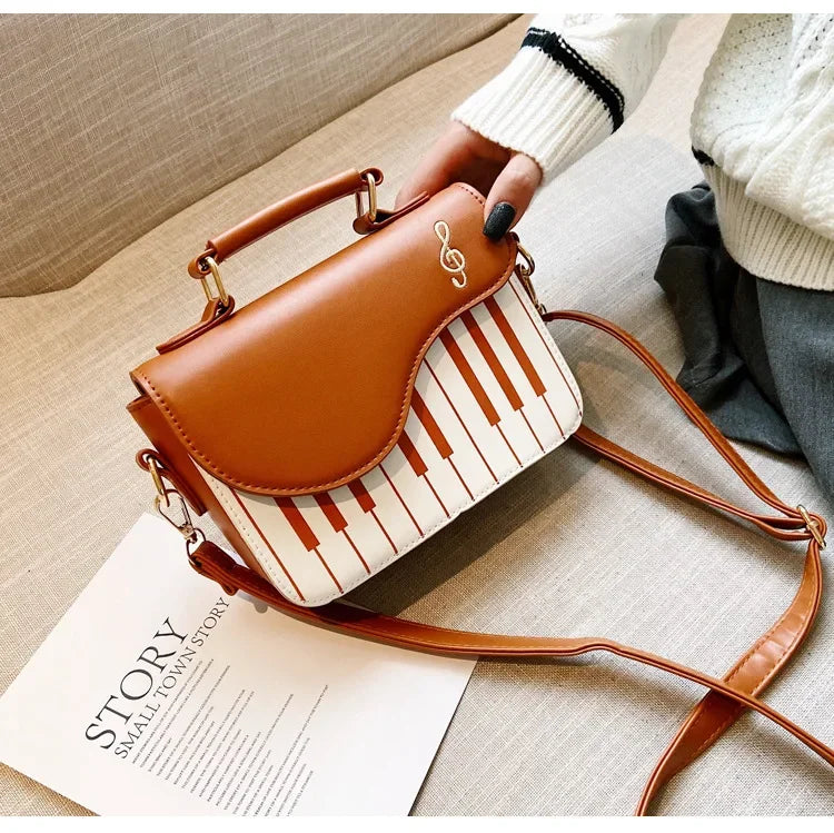Women's Shoulder Bag Korean Piano Design Women Shoulder Bags PU Leather Messenger Bag Handbag Fashion Corssbody Bag