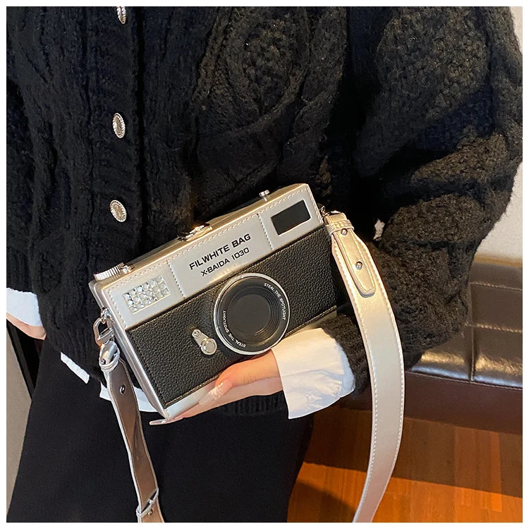 Retro Camera Shaped PU Box Unisex Crossbody Bag 2026 New Versatile Fashion Square Bag Casual Commuting Crossbody Bag