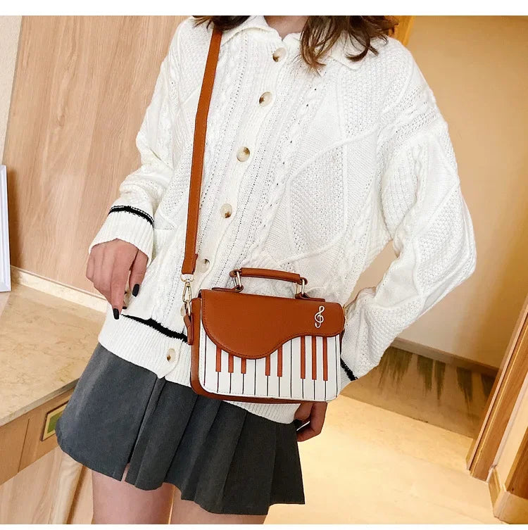 Women's Shoulder Bag Korean Piano Design Women Shoulder Bags PU Leather Messenger Bag Handbag Fashion Corssbody Bag
