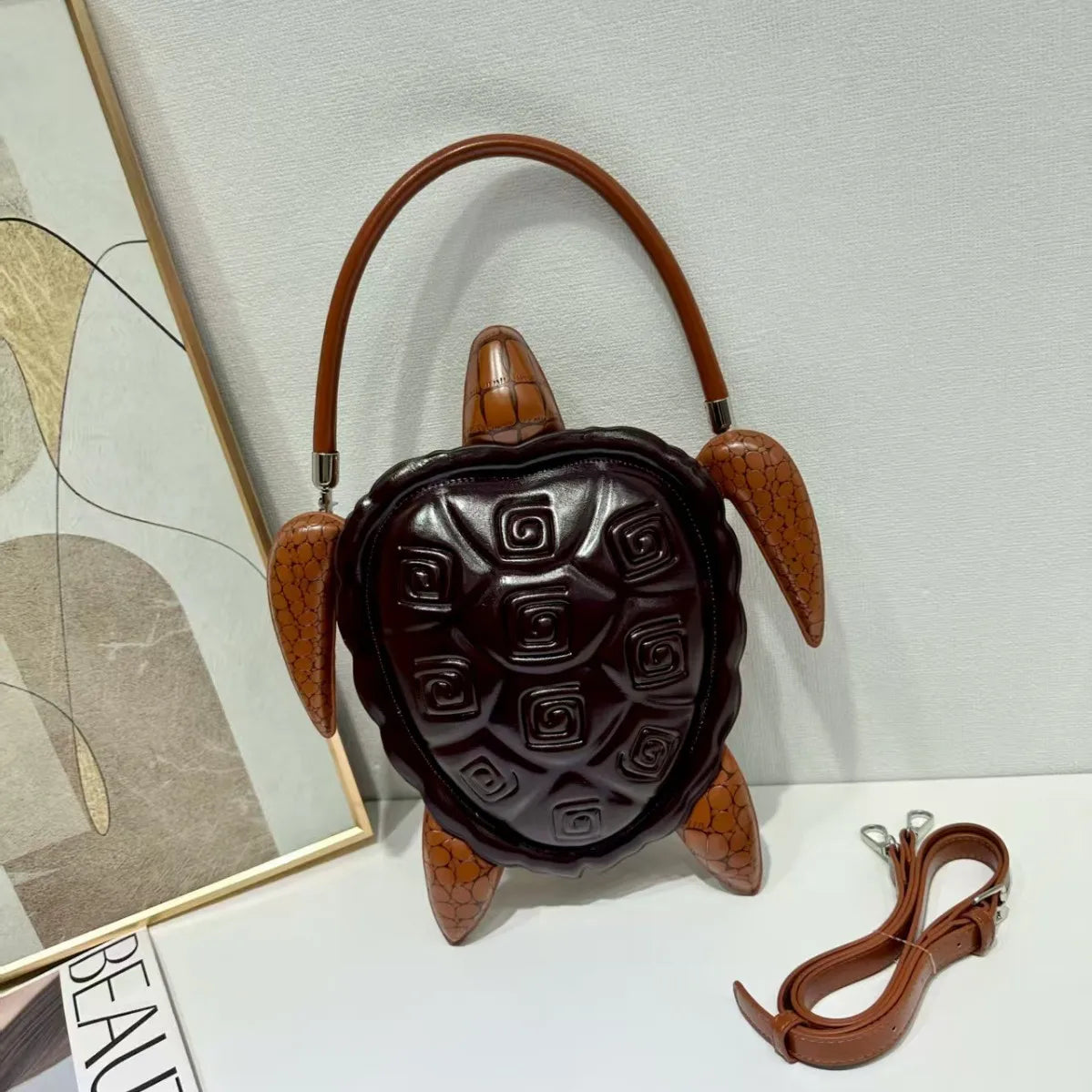 2025 Autumn/Winter New Fashion, Creative, Cute and Funny Turtle Bag, Women's Handbag, Single-Shoulder Crossbody Bag