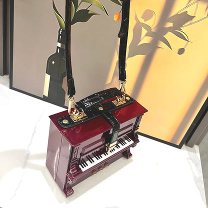 Piano Shaped Handbag for Women | Unique Clutch Statement Purse