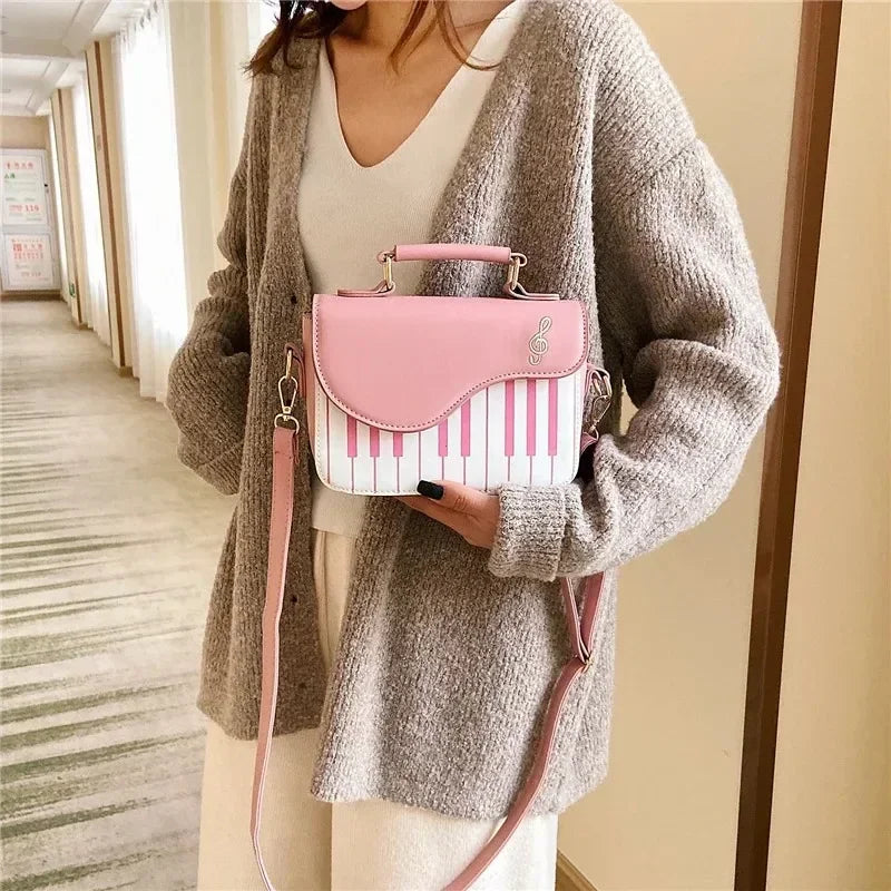 Women's Shoulder Bag Korean Piano Design Women Shoulder Bags PU Leather Messenger Bag Handbag Fashion Corssbody Bag
