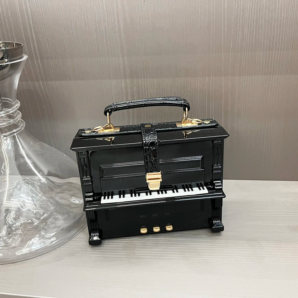 Piano Shaped Handbag for Women | Unique Clutch Statement Purse