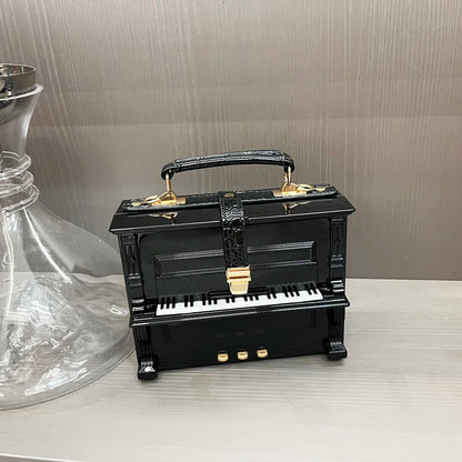 Piano Shaped Handbag for Women | Unique Clutch Statement Purse