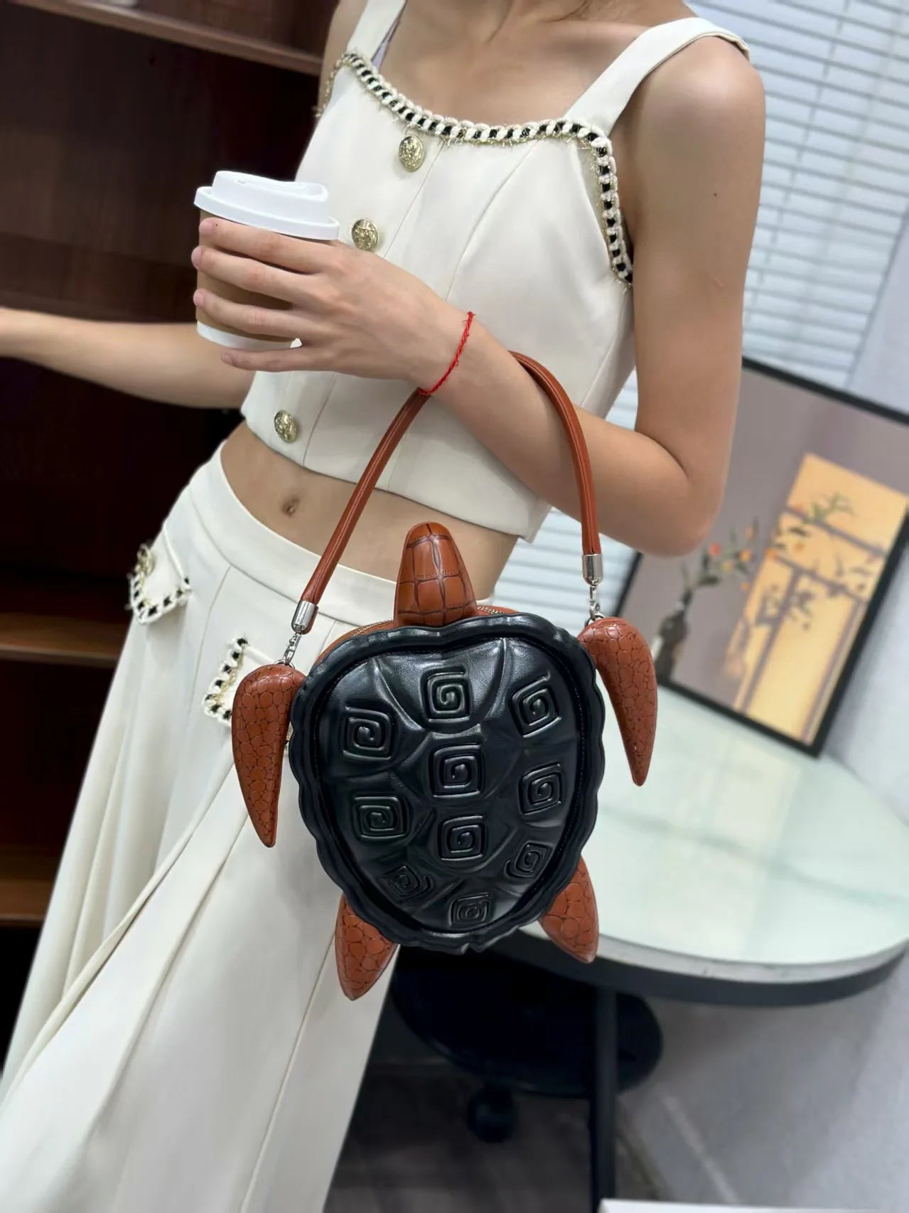 2025 Autumn/Winter New Fashion, Creative, Cute and Funny Turtle Bag, Women's Handbag, Single-Shoulder Crossbody Bag