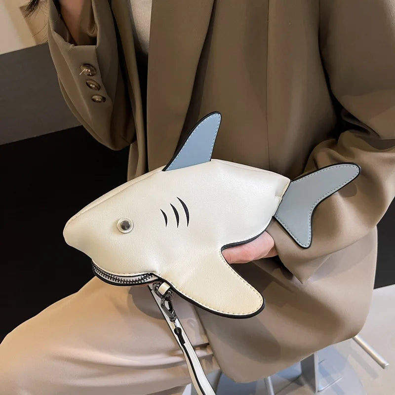 Cute Shark Crossbody Bag for Women | Unique Mini Shoulder Purse
