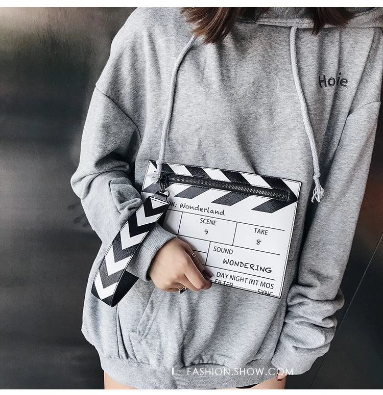 Movie Clapperboard Crossbody Bag | Cute PU Leather Clutch Purse
