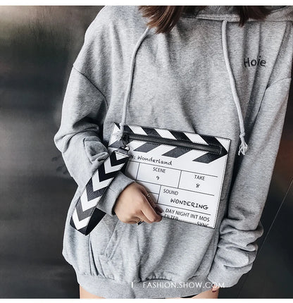 Movie Clapperboard Crossbody Bag | Cute PU Leather Clutch Purse