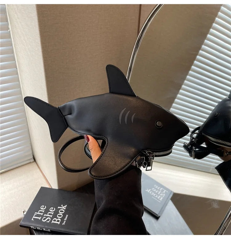 Cute Shark Crossbody Bag for Women | Unique Mini Shoulder Purse