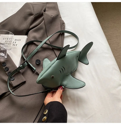 Cute Shark Crossbody Bag for Women | Unique Mini Shoulder Purse