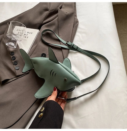 Cute Shark Crossbody Bag for Women | Unique Mini Shoulder Purse