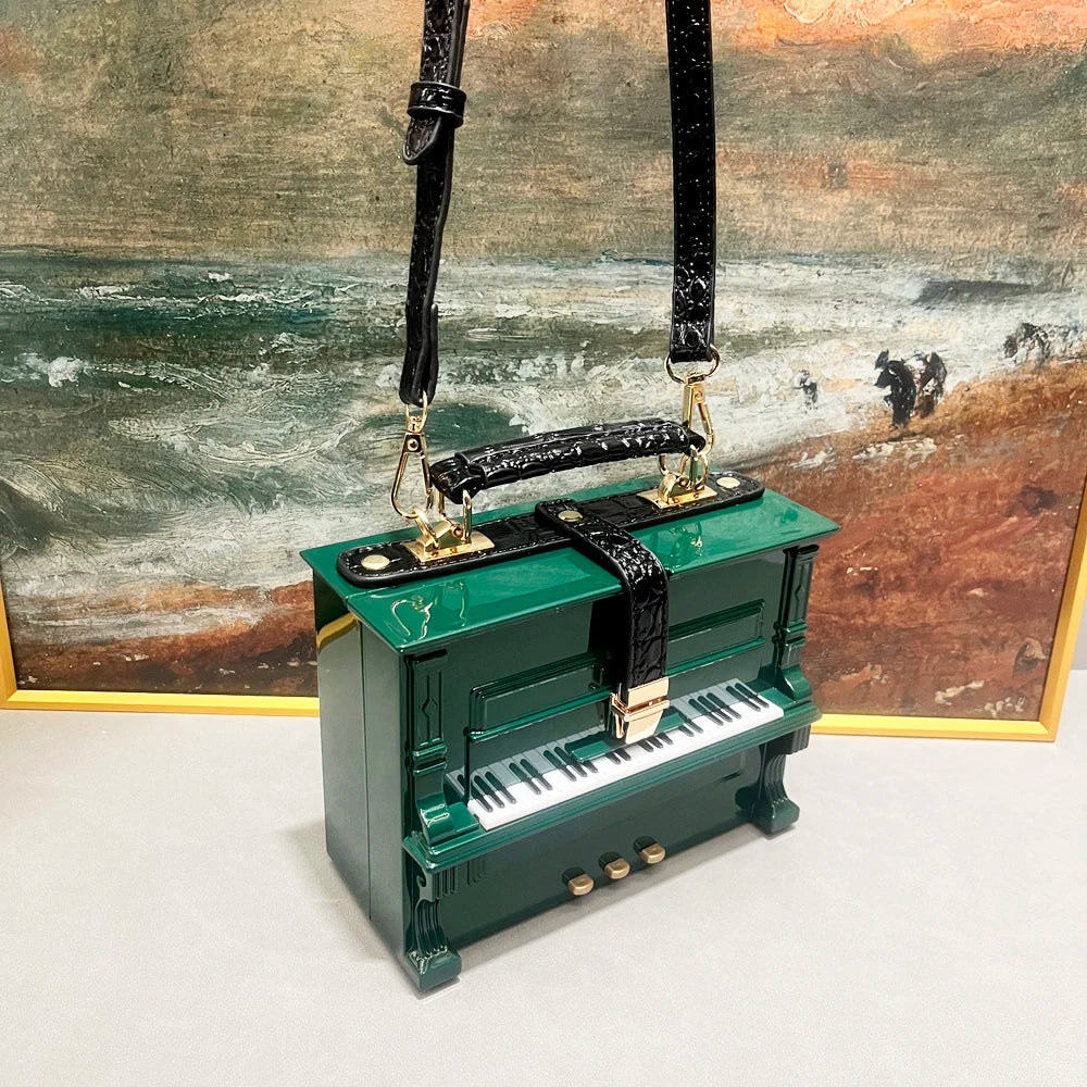 Piano Shaped Handbag for Women | Unique Clutch Statement Purse