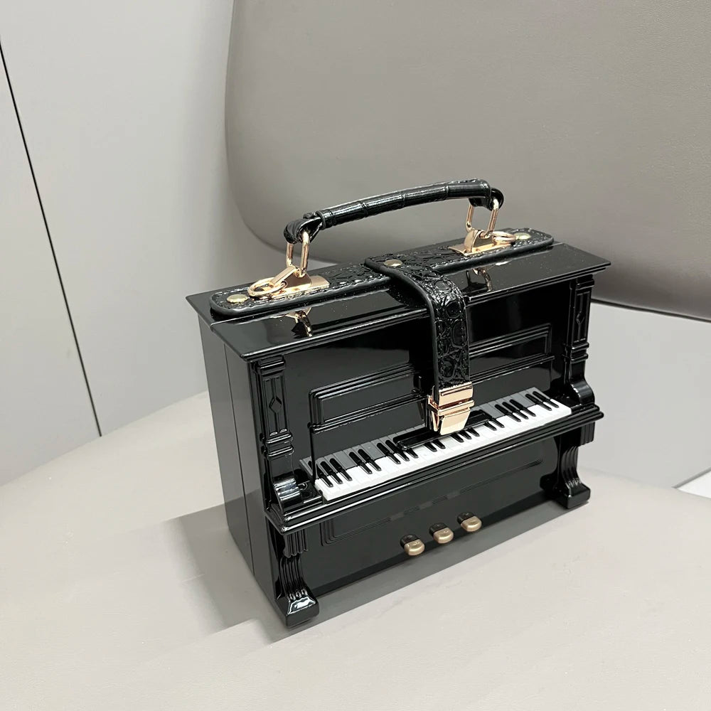 Piano Shaped Handbag for Women | Unique Clutch Statement Purse