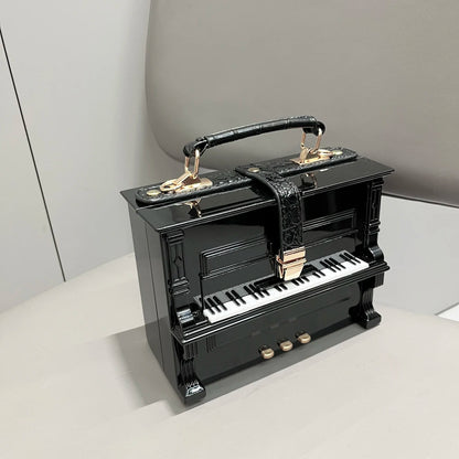 Piano Shaped Handbag for Women | Unique Clutch Statement Purse