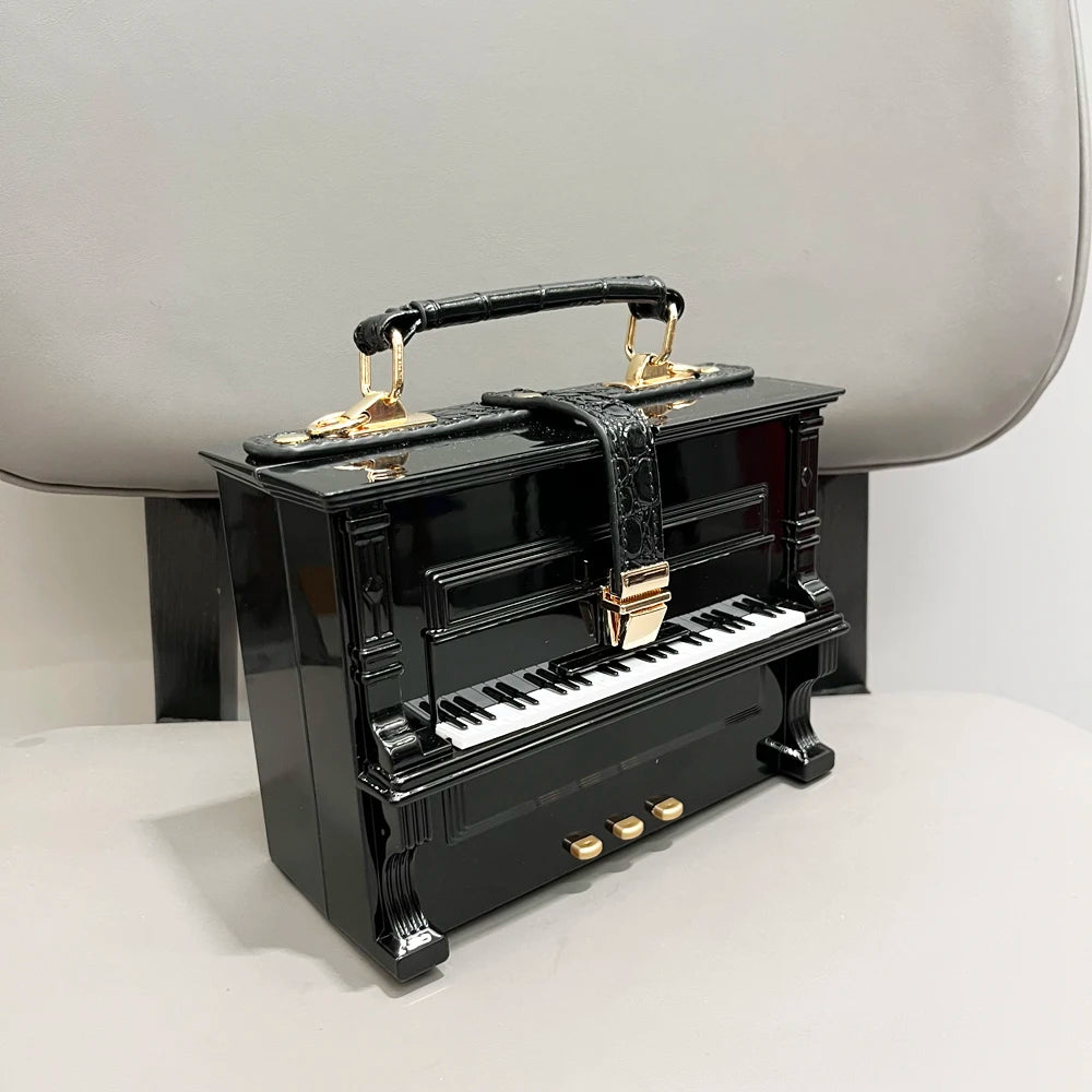 Piano Shaped Handbag for Women | Unique Clutch Statement Purse