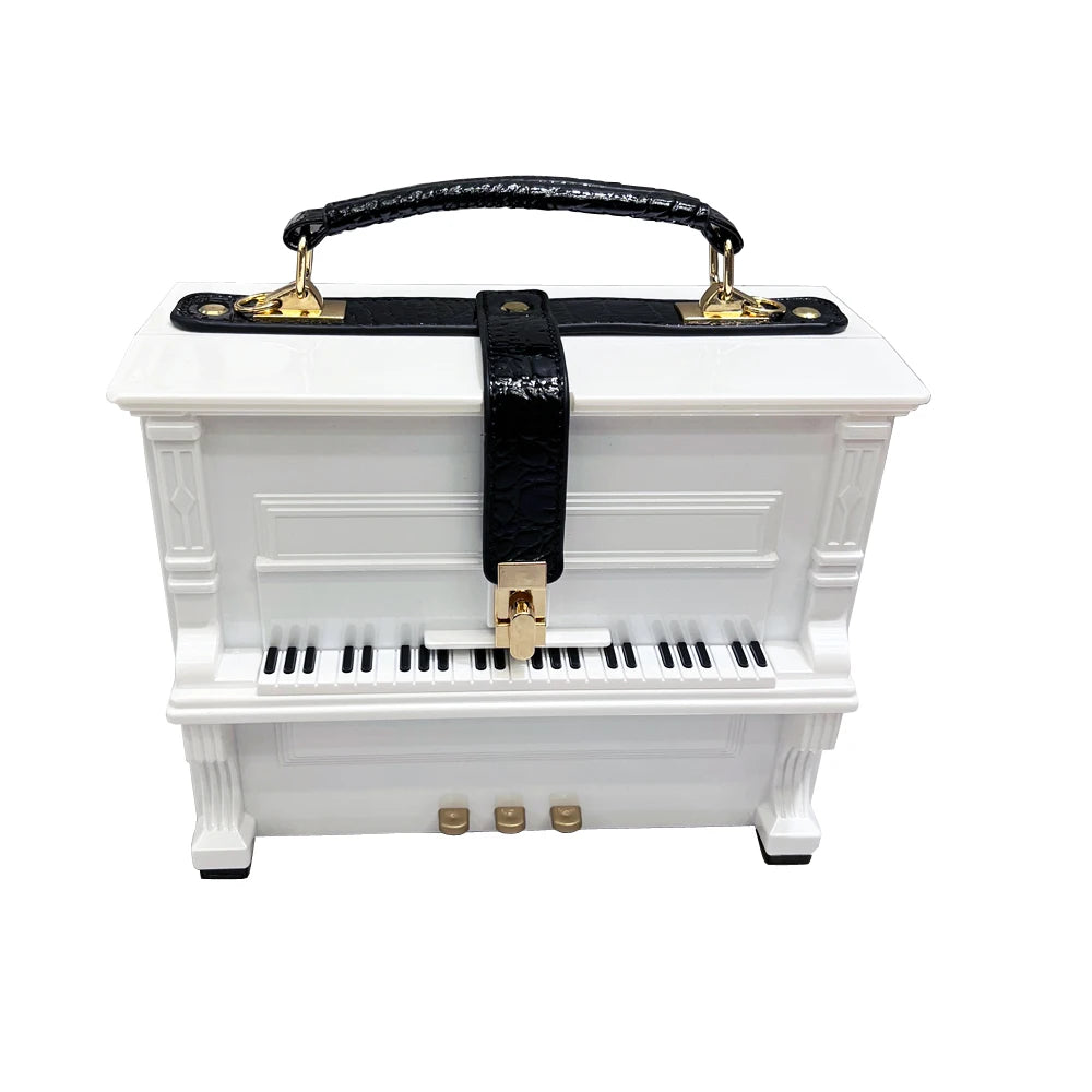 Piano Shaped Handbag for Women | Unique Clutch Statement Purse