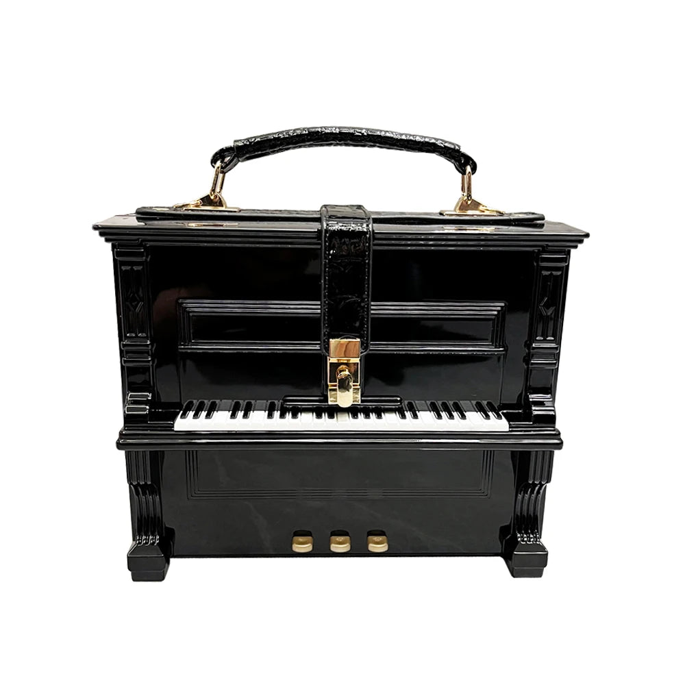 Piano Shaped Handbag for Women | Unique Clutch Statement Purse