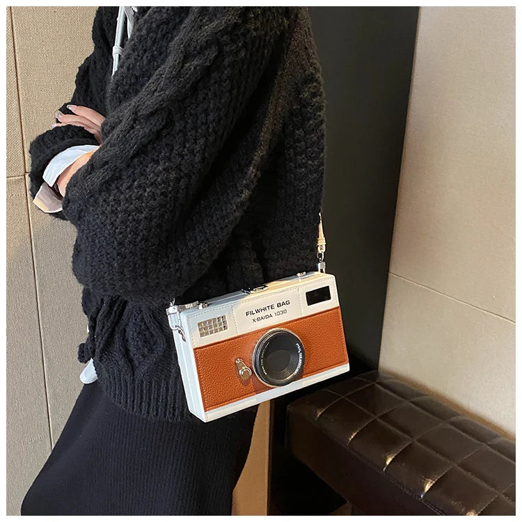 Retro Camera Shaped PU Box Unisex Crossbody Bag 2026 New Versatile Fashion Square Bag Casual Commuting Crossbody Bag