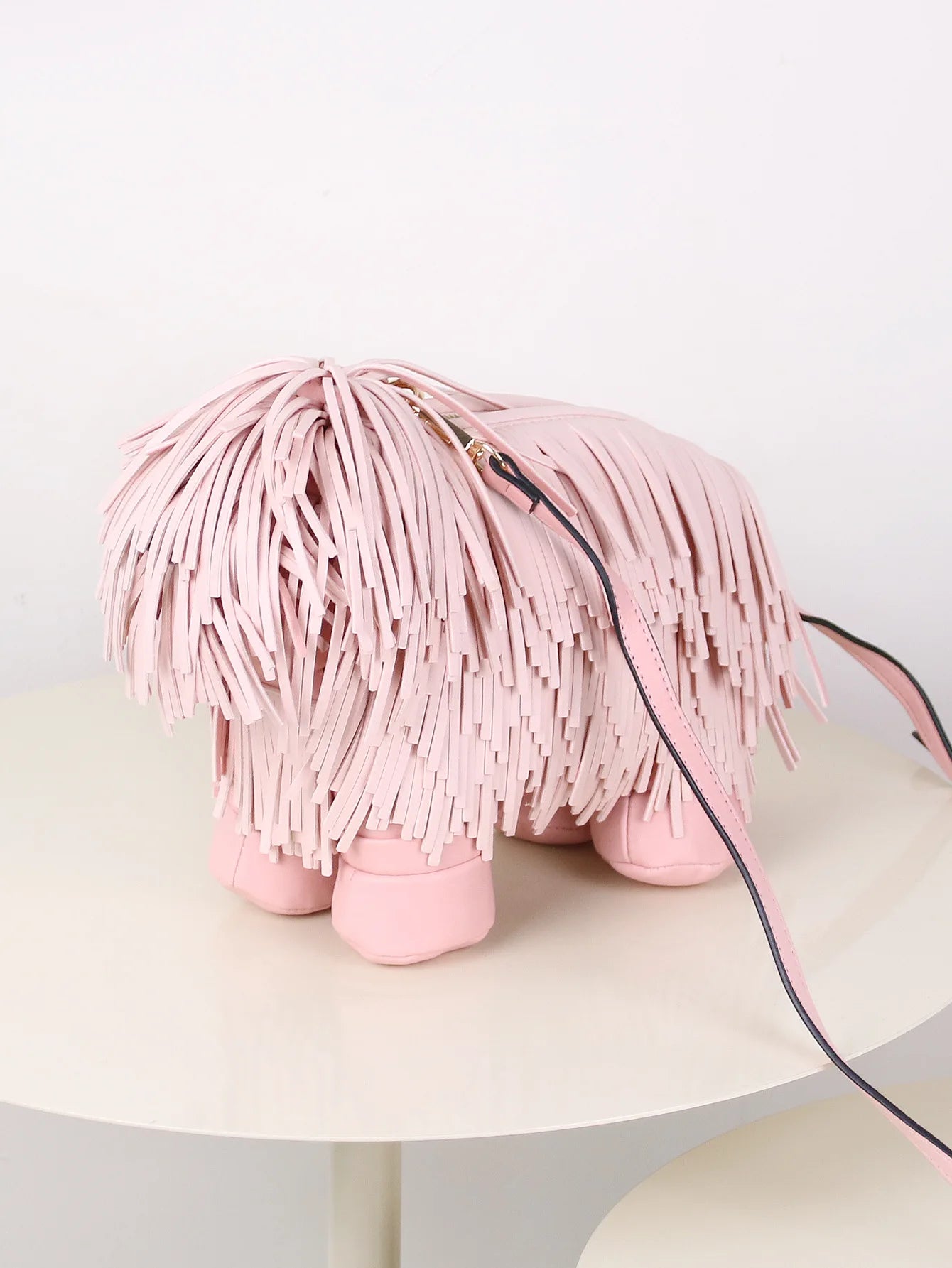 Novelty Tassel Puppy Shape Women's Shoulder Bag Crossbody Cute Cartoon Animal Shape Purses and Handbag Designer Tote Bag