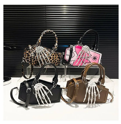 Gothic Coffin Handbag with Skeleton Hand | Alternative Shoulder Bag