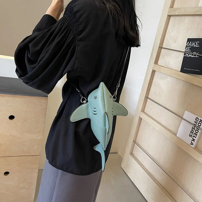 Cute Shark Crossbody Bag for Women | Unique Mini Shoulder Purse