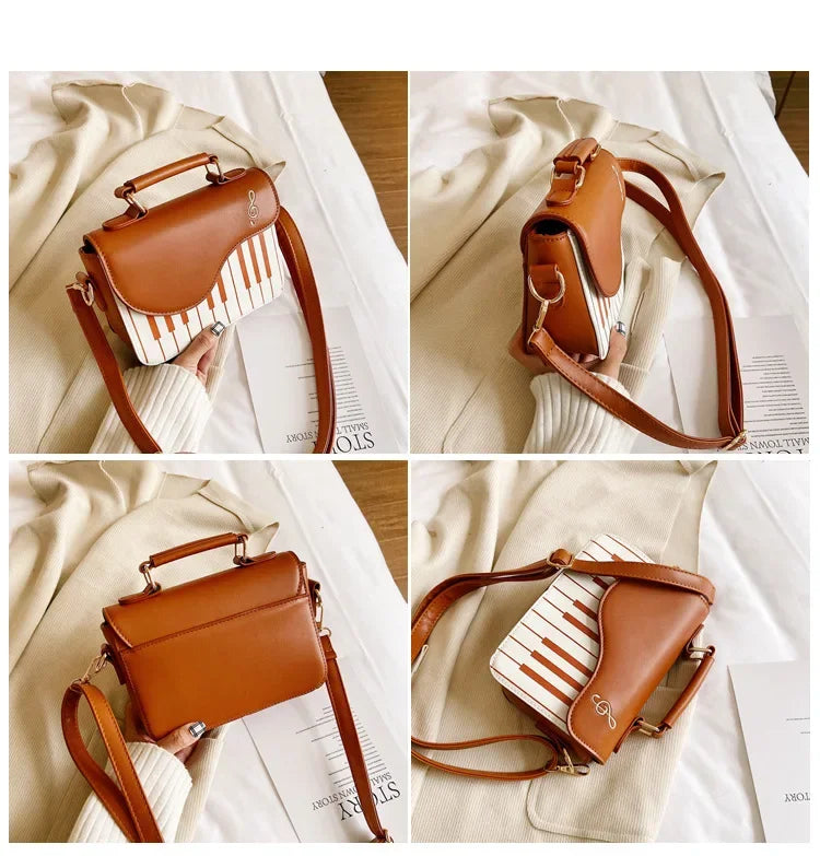 Women's Shoulder Bag Korean Piano Design Women Shoulder Bags PU Leather Messenger Bag Handbag Fashion Corssbody Bag